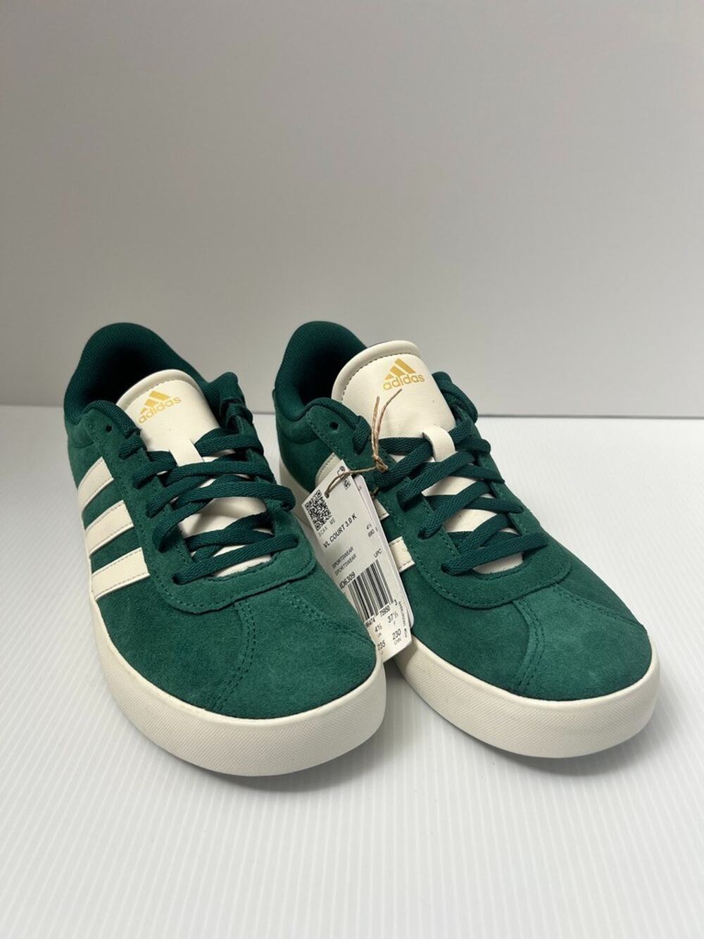Adidas VL Court 3.0 K Collegiate Green Off White Gold Youth Size‎ 5 ID6309 New